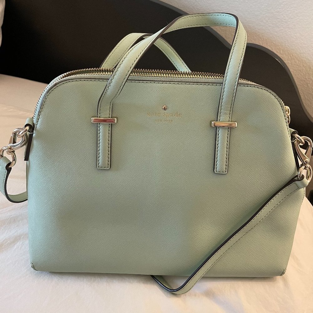 Kate Spade Mint Green Leather Cedar Street Maise Satchel